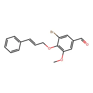 3-Bromo-5-methoxy-4-[[(2E)-3-phenylprop-2-EN-1-YL]oxy]benzaldehyde structure