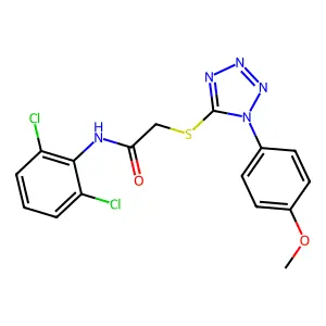 N-(2,6-dichlorophenyl)-2-[1-(4-methoxyphenyl)tetrazol-5-yl]sulfanylacetamide structure