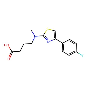 4-[[4-(4-Fluorophenyl)-1,3-thiazol-2-yl]-methylamino]butanoic acid structure