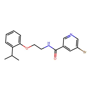 5-bromo-N-[2-(2-isopropylphenoxy)ethyl]nicotinamide structure