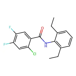 2-chloro-N-(2,6-diethylphenyl)-4,5-difluorobenzamide structure