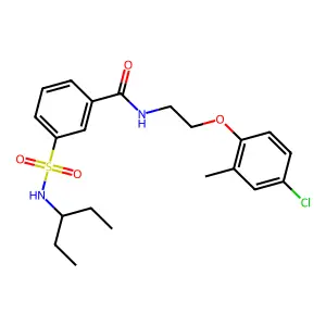 N-[2-(4-chloro-2-methylphenoxy)ethyl]-3-(pentan-3-ylsulfamoyl)benzamide structure