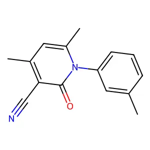4,6-Dimethyl-1-(3-methylphenyl)-2-oxo-1,2-dihydropyridine-3-carbonitrile structure