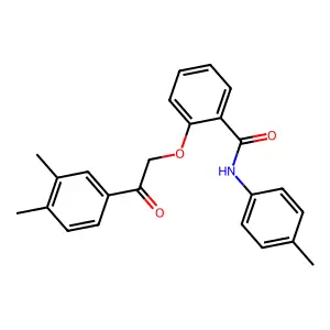 2-[2-(3,4-dimethylphenyl)-2-oxoethoxy]-N-(4-methylphenyl)benzamide structure