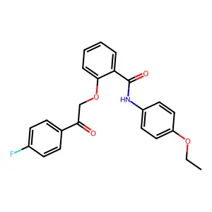 N-(4-ethoxyphenyl)-2-[2-(4-fluorophenyl)-2-oxoethoxy]benzamide structure
