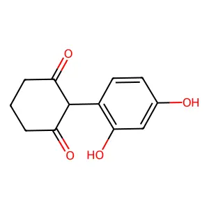 2-(2,4-Dihydroxyphenyl)cyclohexane-1,3-dione structure