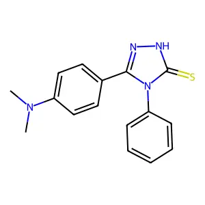 5-[4-(dimethylamino)phenyl]-4-phenyl-4H-1,2,4-triazole-3-thiol structure