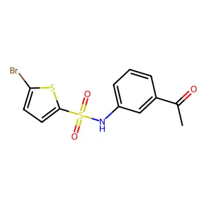 N-(3-acetylphenyl)-5-bromothiophene-2-sulfonamide structure