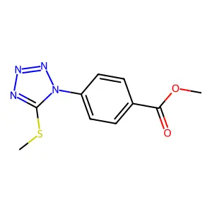 Methyl 4-(5-methylsulfanyltetrazol-1-yl)benzoate structure
