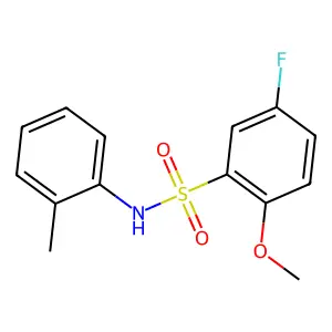 5-fluoro-2-methoxy-N-(2-methylphenyl)benzenesulfonamide structure