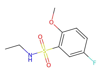 N-ethyl-5-fluoro-2-methoxybenzenesulfonamide structure