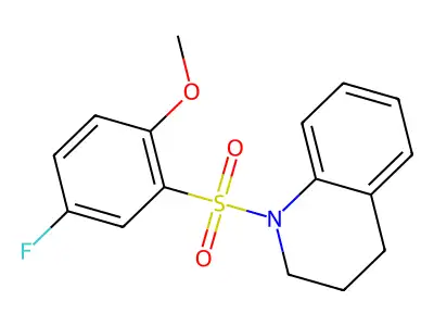 1-(5-fluoro-2-methoxyphenyl)sulfonyl-3,4-dihydro-2H-quinoline structure