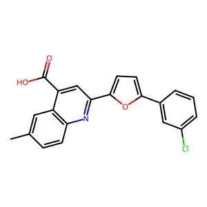 2-[5-(3-Chlorophenyl)furan-2-yl]-6-methylquinoline-4-carboxylic acid structure