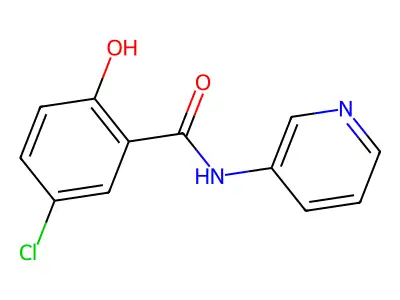 5-chloro-2-hydroxy-N-pyridin-3-ylbenzamide structure