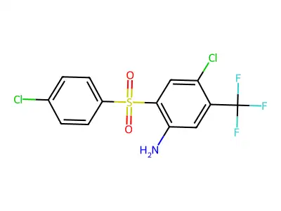 4-Chloro-2-[(4-chlorophenyl)sulphonyl]-5-(trifluoromethyl)aniline structure
