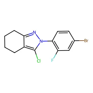2H-Indazole, 2-(4-bromo-2-fluorophenyl)-3-chloro-4,5,6,7-tetrahydro- structure