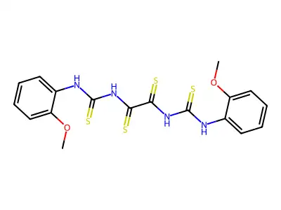N,N'-bis[(2-methoxyphenyl)carbamothioyl]ethanedithioamide structure