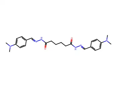 N,N'-bis[[4-(dimethylamino)phenyl]methylideneamino]hexanediamide structure