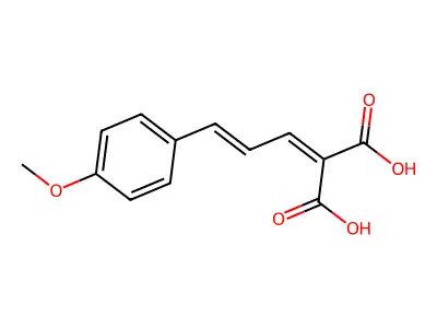 2-[(E)-3-(4-methoxyphenyl)prop-2-enylidene]propanedioic acid structure