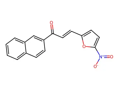 2-Propen-1-one, 1-(2-naphthalenyl)-3-(5-nitro-2-furanyl)- structure