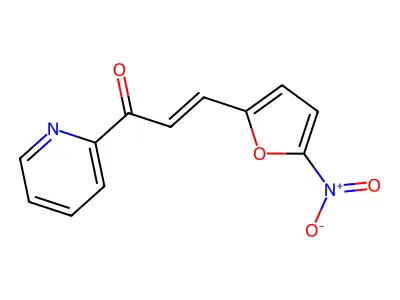 3-(5-Nitro-2-furyl)-1-(2-pyridyl)-2-propen-1-one structure