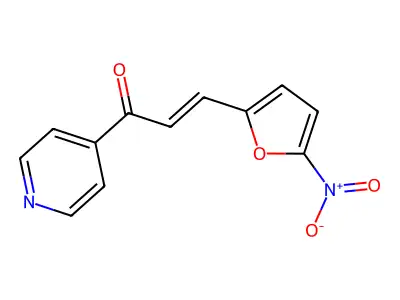 3-(5-Nitro-2-furyl)-1-(4-pyridyl)-2-propen-1-one structure
