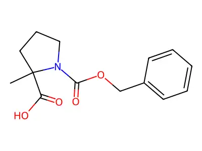 1-Benzyl 2-methyl pyrrolidine-1,2-dicarboxylate structure
