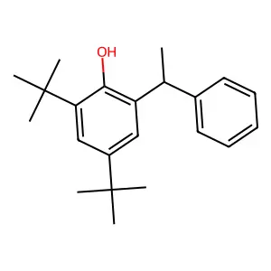 Phenol, 2,4-bis(1,1-dimethylethyl)-6-(1-phenylethyl)- structure