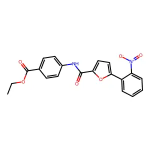 Ethyl 4-[[5-(2-nitrophenyl)furan-2-carbonyl]amino]benzoate structure