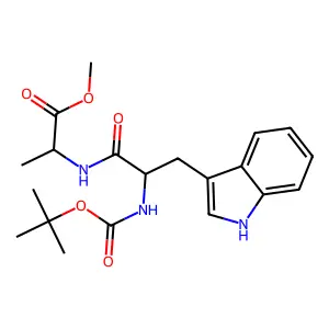 Methyl N-(tert-butoxycarbonyl)tryptophylalaninate structure