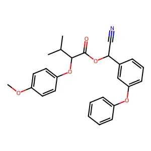 Butanoic acid, 2-(4-methoxyphenoxy)-3-methyl-, cyano(3-phenoxyphenyl)methyl eter structure