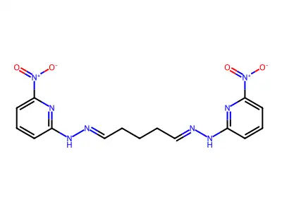 6-nitro-N-[(E)-[(5E)-5-[(6-nitropyridin-2-yl)hydrazinylidene structure