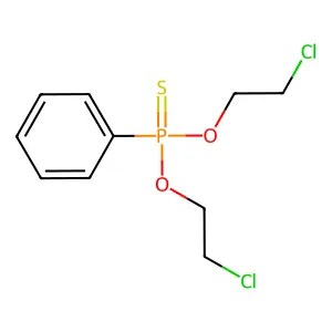 o,o-Bis(2-chloroethyl) phenylphosphonothioate structure
