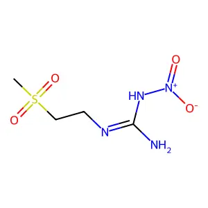 2-(2-Methylsulfonylethyl)-1-nitroguanidine structure