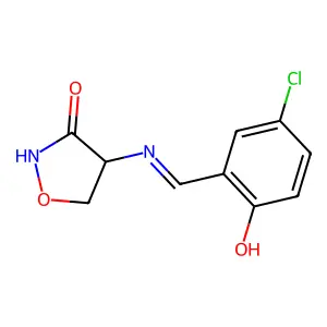 4-Isoxazolidinamine, N-(5-chlorosalicylidene)-3-oxo- structure