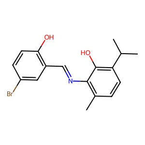 2-[(5-Bromo-2-hydroxyphenyl)methylideneamino]-3-methyl-6-propan-2-ylphenol structure