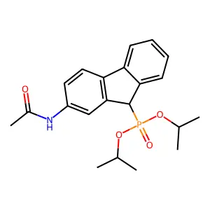 Dipropan-2-yl[2-(acetylamino)-9h-fluoren-9-yl]phosphonate structure