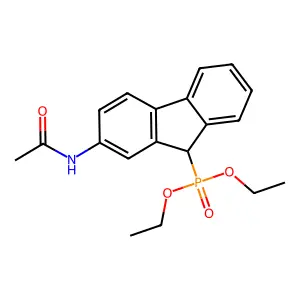 N-(9-diethoxyphosphoryl-9H-fluoren-2-yl)acetamide structure