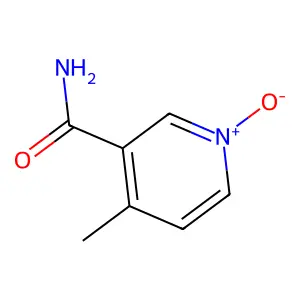 4-Methyl-1-oxidopyridin-1-ium-3-carboxamide structure