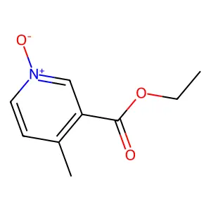 3-Pyridinecarboxylicacid, 4-methyl-, ethyl ester, 1-oxide structure