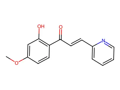 1-(2-Hydroxy-4-methoxyphenyl)-3-pyridin-2-ylprop-2-en-1-one structure