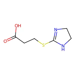 3-(4,5-dihydro-1H-imidazol-2-ylthio)propanoic acid structure