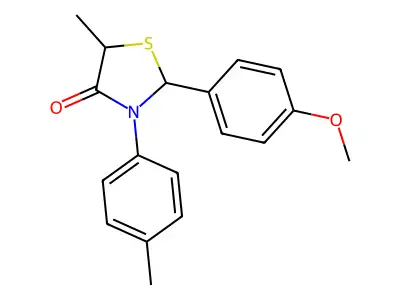 2-(4-Methoxyphenyl)-5-methyl-3-(4-methylphenyl)-1,3-thiazolidin-4-one structure