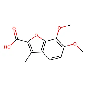 6,7-Dimethoxy-3-methyl-1-benzofuran-2-carboxylic acid structure