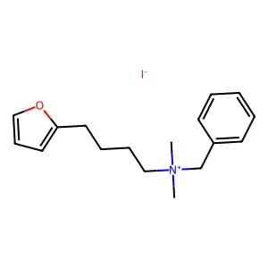N-Benzyl-4-(furan-2-yl)-N,N-dimethylbutan-1-aminium iodide structure