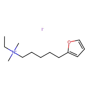 N-Ethyl-5-(furan-2-yl)-N,N-dimethylpentan-1-aminium iodide structure