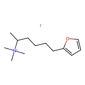 6-(Furan-2-yl)-N,N,N-trimethylhexan-2-aminium iodide structure
