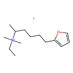 N-Ethyl-6-(furan-2-yl)-N,N-dimethylhexan-2-aminium iodide structure