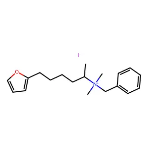 Ammonium, benzyldimethyl(5-(2-furyl)-1-methylpentyl)-, iodide structure