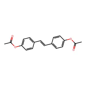Phenol, 4,4'-(1,2-ethenediyl)bis-, 1,1'-diacetate structure